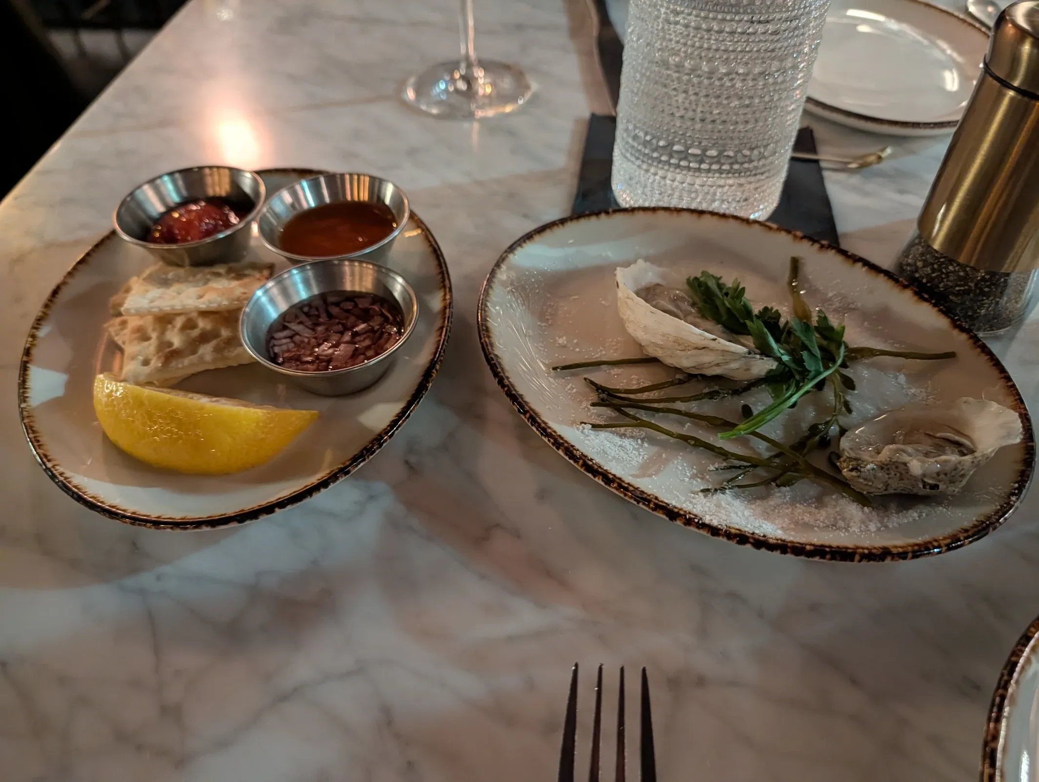 East Coast oysters at The Lick At 10 Windermere Charleston SC